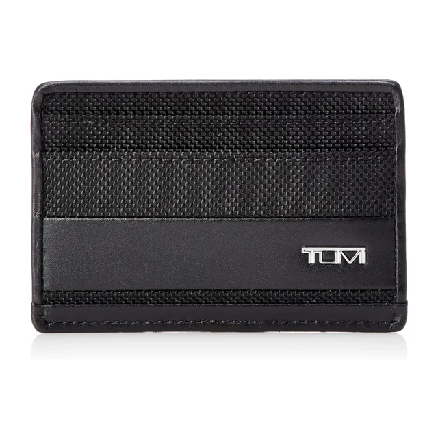 tumi-alpha-slim-card-case-wallet-minimalist-billfold-with-id-window-and-slip-poc image 1