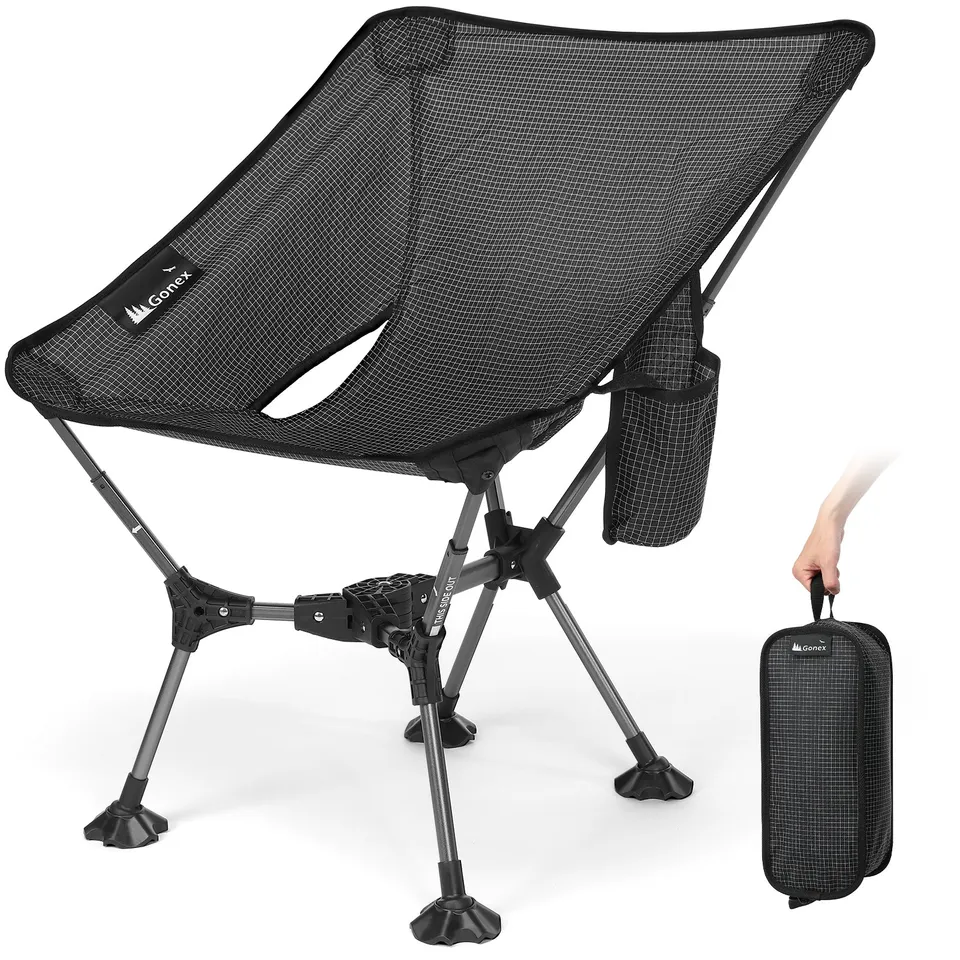 gonex-swift-y-lightweight-high-back-camping-chair-glide-rotate-folding-chair-wit image 1