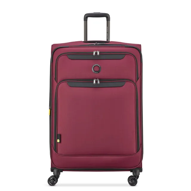 delsey-paris-sky-max-3-0-28-inch-large-checked-softside-suitcase-burgundy-lightw image 1