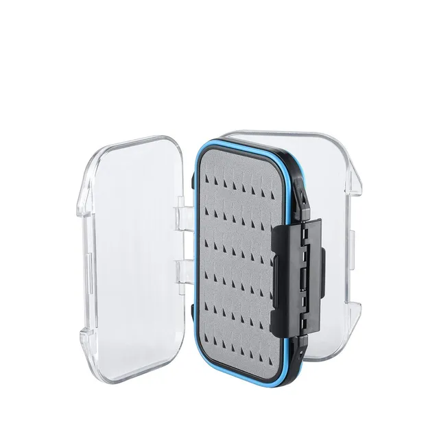 gonex-fly-fishing-box-with-96-slots-waterproof-double-clear-lid-fly-storage image 1