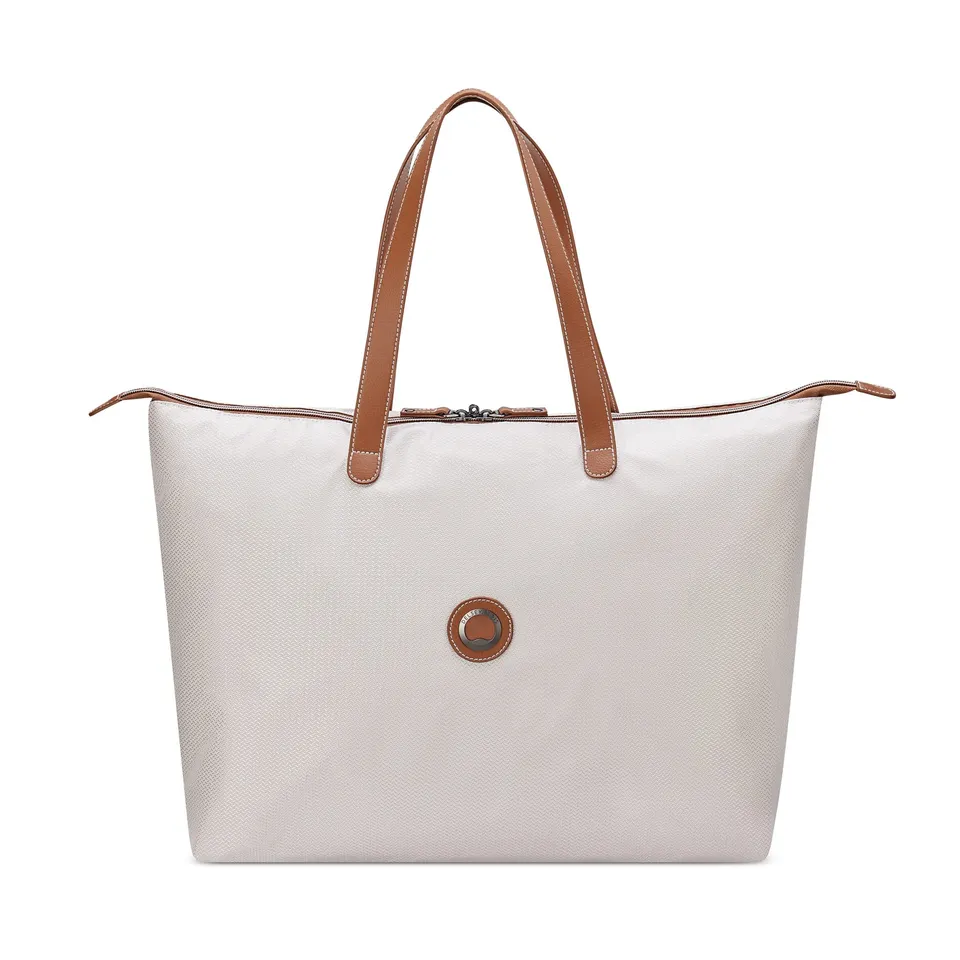 delsey-paris-chatelet-air-2-0-women-s-tote-bag-leather-like-accents-champagne-co image 1