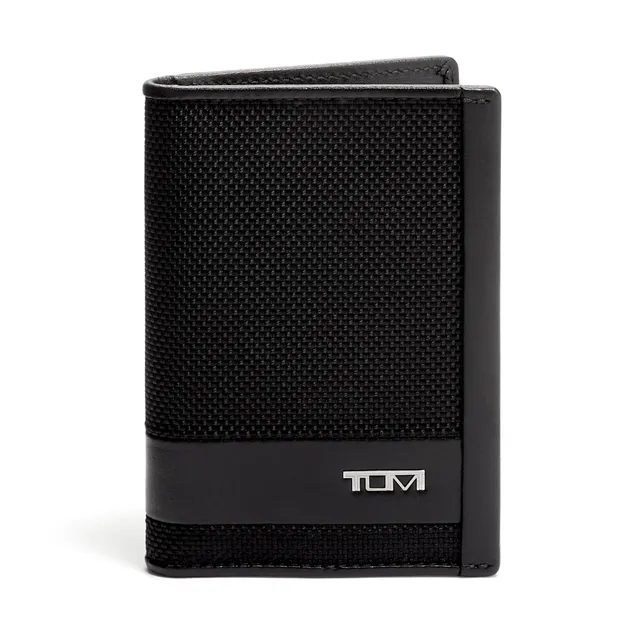 tumi-alpha-slg-multi-window-card-case-genuine-nylon-slim-card-holder-wallet-blac image 1