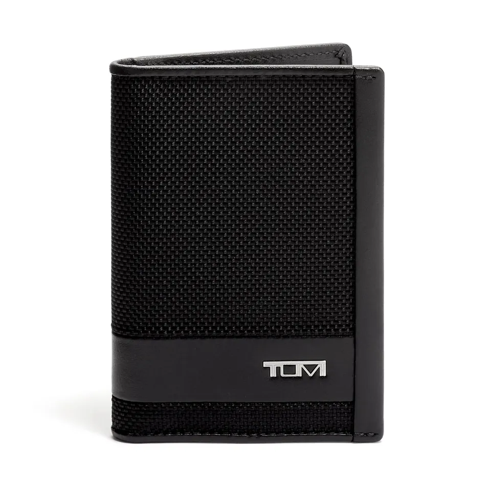 tumi-alpha-slg-multi-window-card-case-genuine-nylon-slim-card-holder-wallet-blac image 1