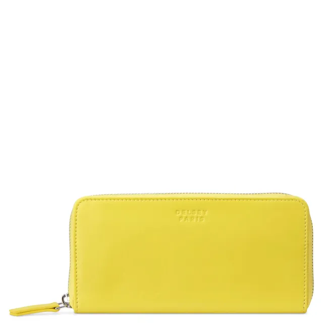 delsey-paris-the-leather-collection-zippered-wallet-genuine-leather-rfid-blockin image 1