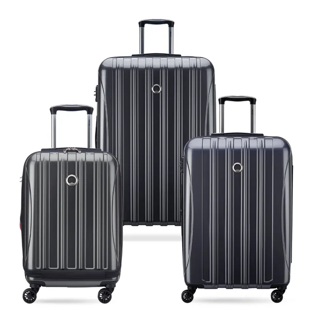 delsey-helium-aero-steel-grey-3-piece-polycarbonate-spinner-luggage-set-21-25-29 image 1