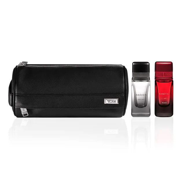 tumi-dopp-kit-gift-set-awaken-08-00-gmt-kinetic-eau-de-parfum-0-5-oz-duo-with-tr image 1