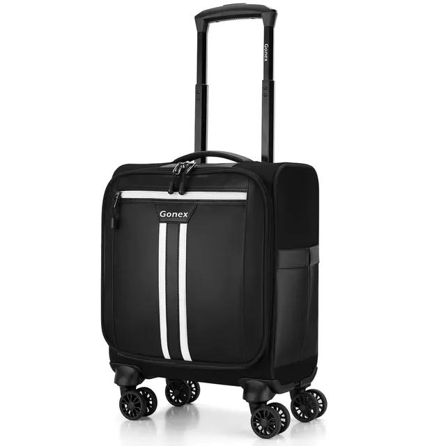 gonex-16-inch-rolling-spinner-underseat-carry-on-suitcase-waterproof-pvc-busines image 1
