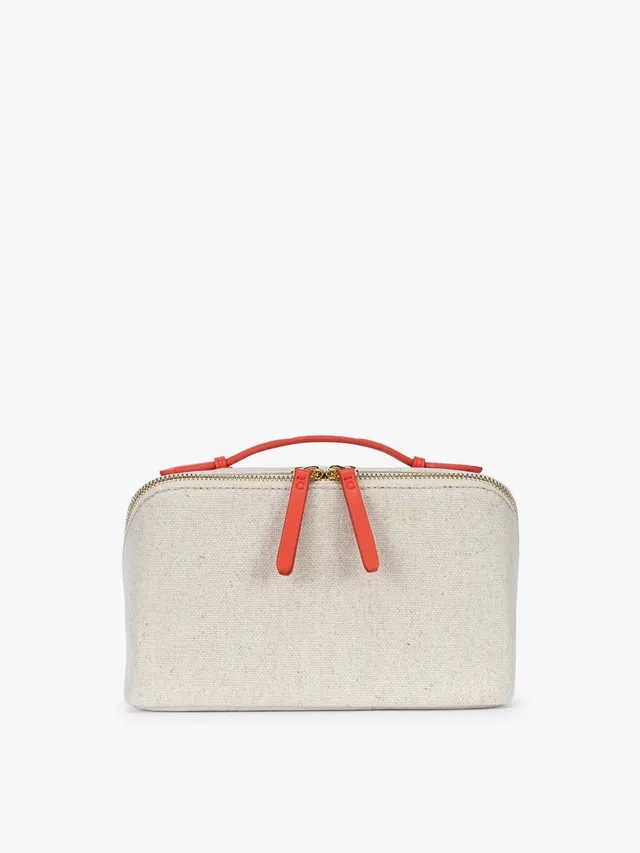 calpak-colette-lay-flat-canvas-toiletry-bag-water-resistant-hanging-travel-organ image 1