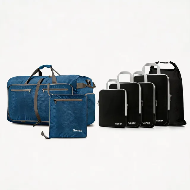 gonex-weekend-getaway-2-piece-set-with-100l-foldable-travel-duffle-bag-and-5-pie image 1