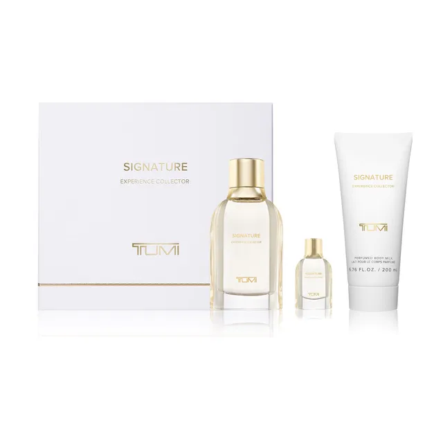 tumi-signature-experience-collector-gift-set-3-4-oz-extrait-de-parfum-body-milk- image 1