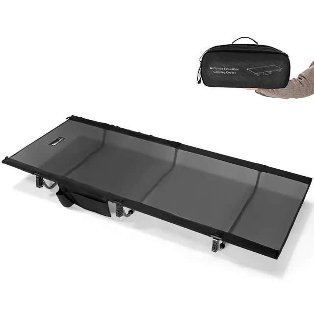 gonex-31-5-extra-wide-camping-cot-7075-aluminum-dual-tube-design-350-lb-capacity image 1