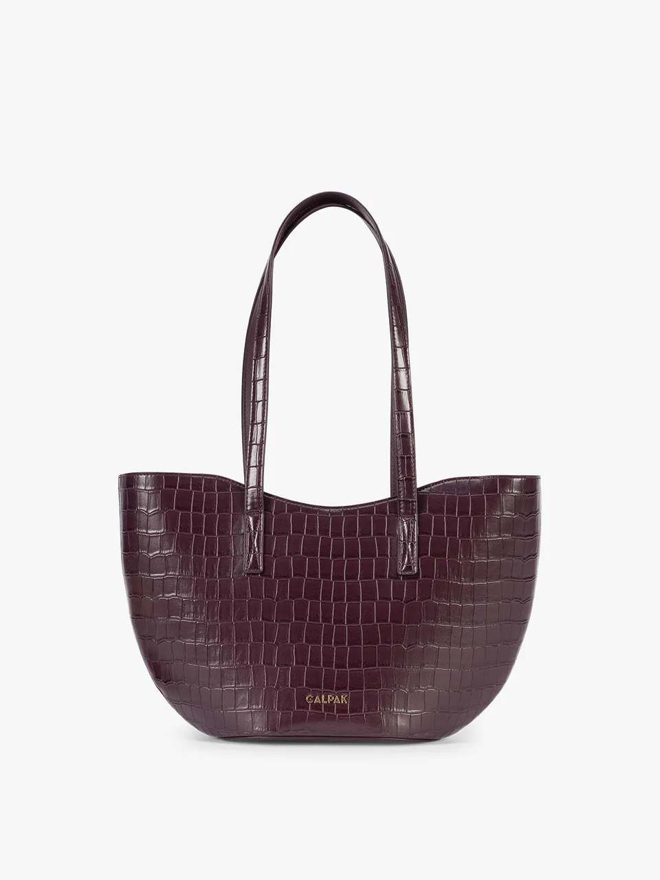 calpak-haven-tulip-tote-croc-embossed-laptop-work-tote-with-magnetic-closure image 1