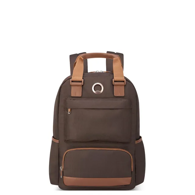 delsey-legere-laptop-travel-backpack-chocolate-brown-15-6-padded-laptop-sleeve-v image 1