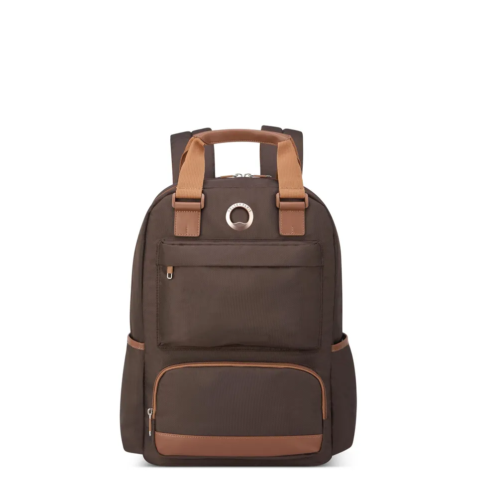 delsey-legere-laptop-travel-backpack-chocolate-brown-15-6-padded-laptop-sleeve-v image 1