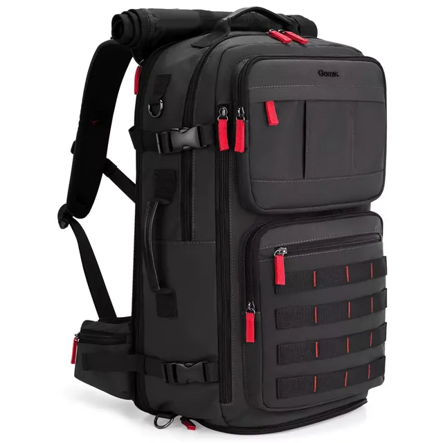 gonex-nylon-carry-on-travel-backpack-45l-ultralight-9-pocket-weekender image 1