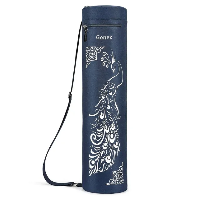 gonex-yoga-mat-bag-with-peacock-pattern-water-resistant-600d-oxford-cloth-carrie image 1