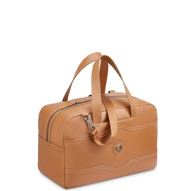 delsey-chatelet-air-2-0-leather-weekender-bag-genuine-leather-travel-duffel-with image 1