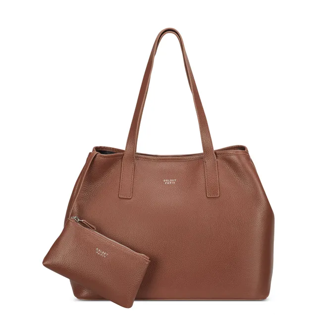 delsey-the-leather-collection-genuine-leather-tote-bag-with-14-padded-laptop-com image 1