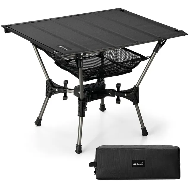 gonex-folding-camping-table-with-oxford-fabric-top-roll-up-portable-outdoor-tabl image 1