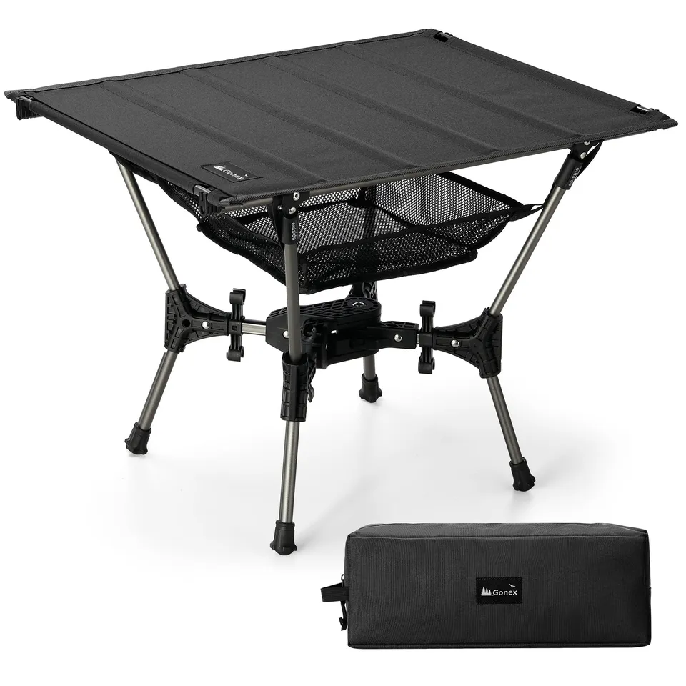 gonex-folding-camping-table-with-oxford-fabric-top-roll-up-portable-outdoor-tabl image 1