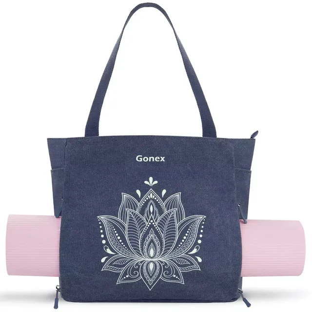 gonex-large-yoga-mat-bag-with-full-zipper-dedicated-mat-compartment-tote-for-6mm image 1