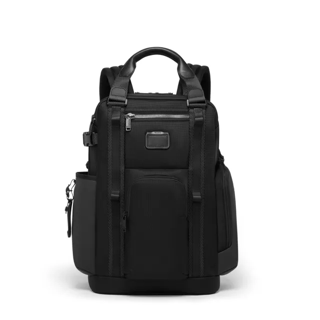 tumi-alpha-bravo-lejeune-convertible-tote-backpack-with-tuck-away-straps-black image 1
