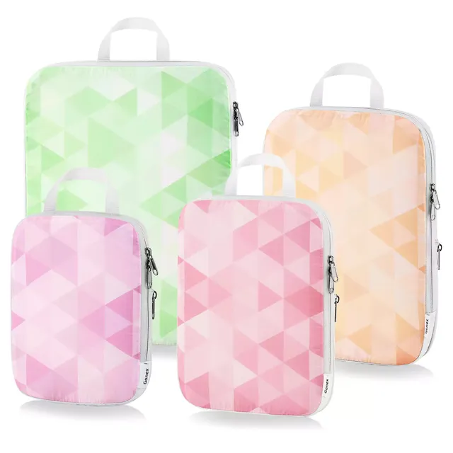 gonex-crystal-dreams-compression-packing-cubes-watercolor-geometric-travel-organ image 1