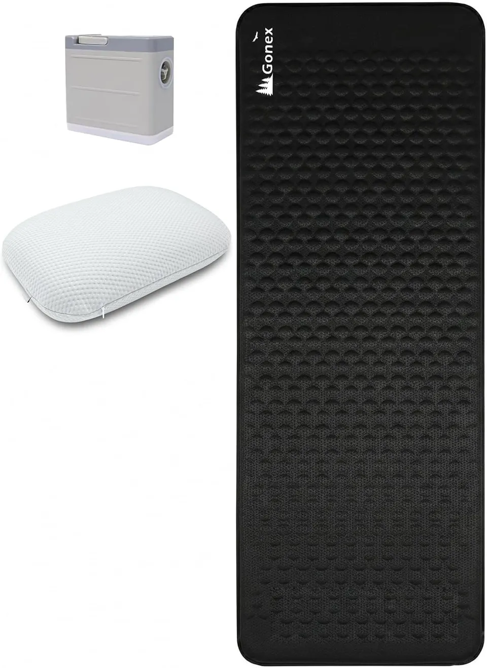 gonex-4-inch-self-inflating-sleeping-pad-with-detachable-electric-pump-memory-fo image 1