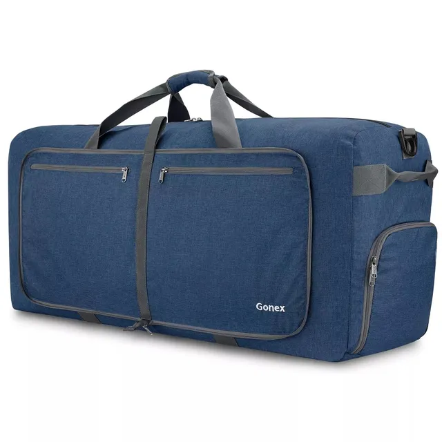gonex-150l-foldable-travel-duffle-bag-lightweight-600d-polyester-extra-large-che image 1