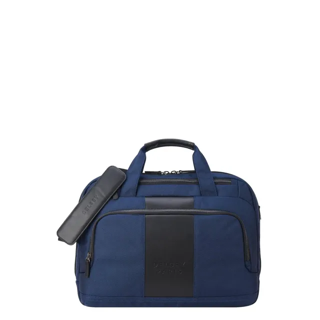 delsey-paris-wagram-briefcase-in-ballistic-nylon-with-leather-accents-rfid-prote image 1