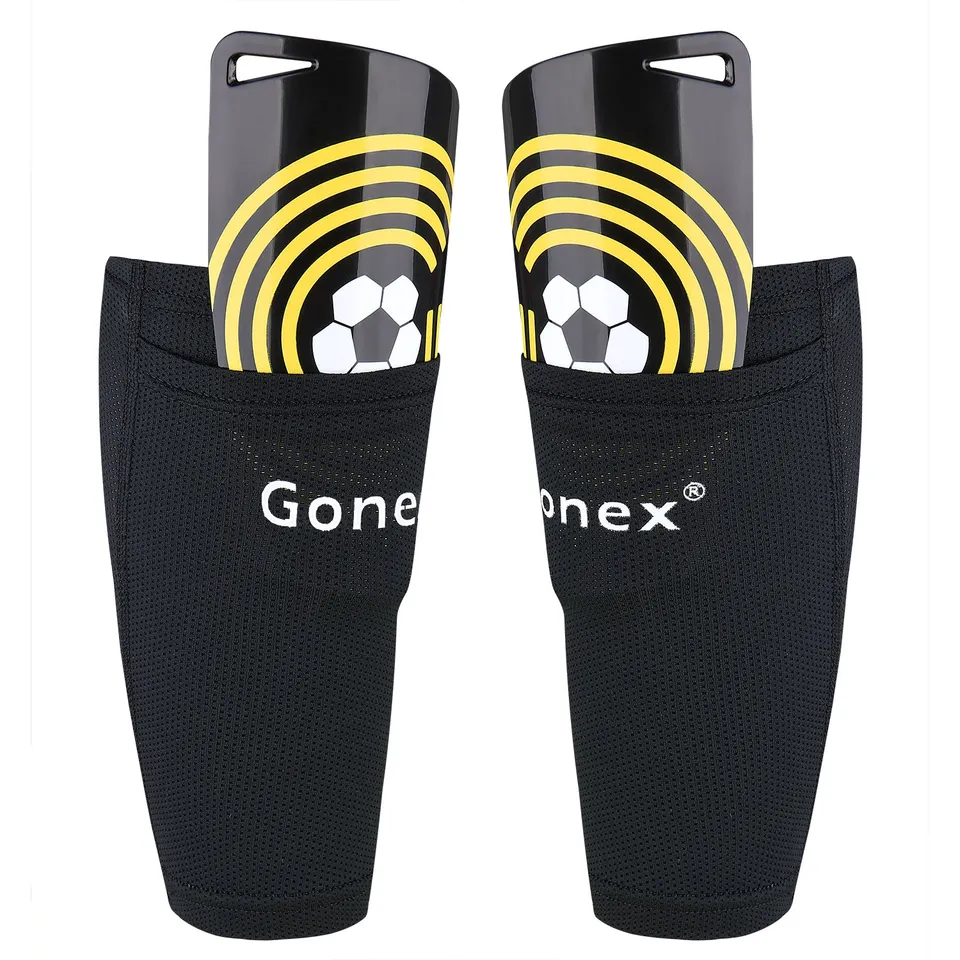 gonex-soccer-shin-guards-for-kids-adults-lightweight-pp-plates-with-gridded-eva- image 1