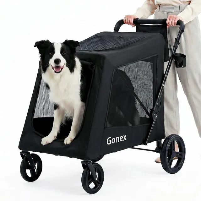 gonex-heavy-duty-dog-stroller-for-large-medium-dogs-110-lb-capacity-foldable-pet image 1