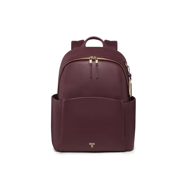 tumi-voyageur-raina-womens-premium-leather-backpack-rosewood-15-laptop-compartme image 1
