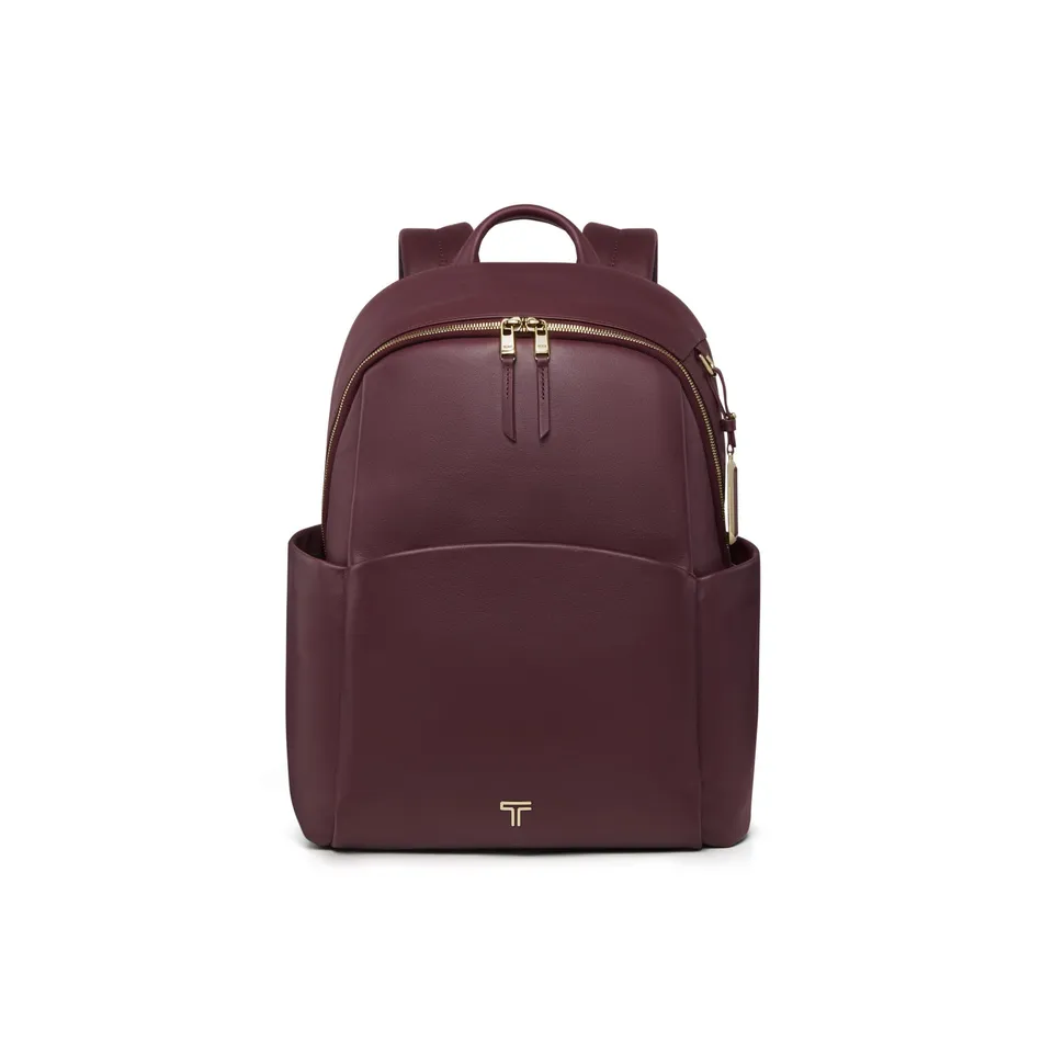 tumi-voyageur-raina-womens-premium-leather-backpack-rosewood-15-laptop-compartme image 1