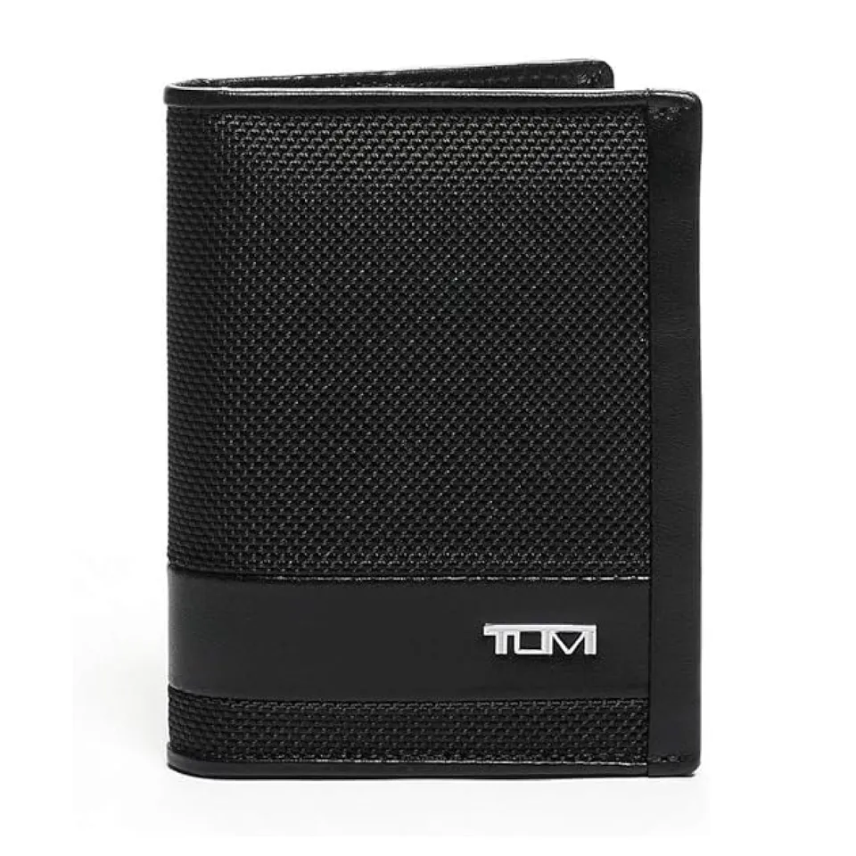 tumi-alpha-l-fold-wallet-slim-ballistic-nylon-bifold-with-6-card-slots-and-gift- image 1