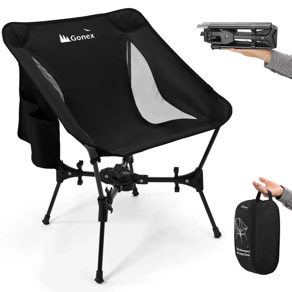 gonex-portable-camping-chair-x-frame-foldable-chair-330-lb-capacity-3-3-lbs image 1