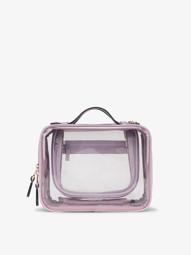 calpak-medium-clear-cosmetics-case-see-through-travel-beauty-organizer-with-spac image 1