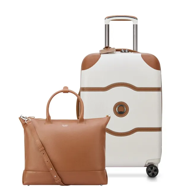 delsey-chatelet-air-2-0-leather-escape-set-carry-on-plus-hardside-spinner-with-g image 1