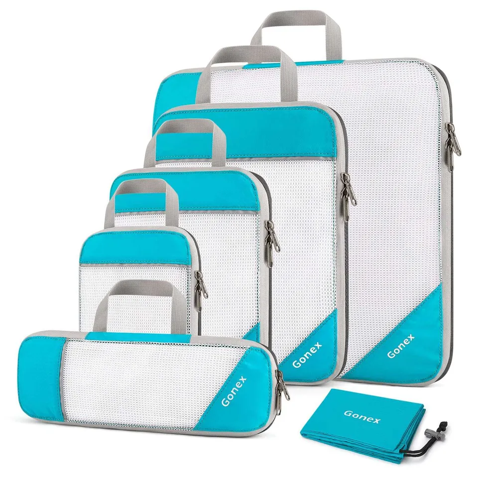 gonex-compression-packing-cubes-extensible-mesh-top-travel-storage-organizers image 1