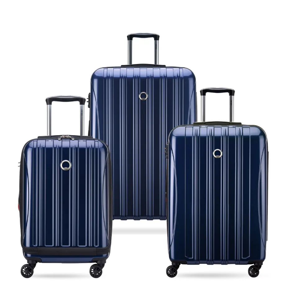 delsey-helium-aero-metallic-blue-3-piece-hardside-luggage-set-expandable-carry-o image 1