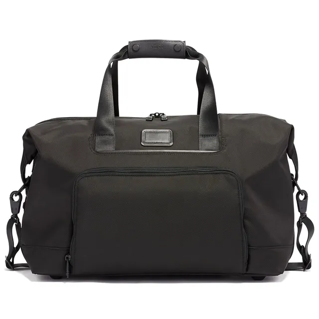 tumi-alpha-3-double-expansion-travel-satchel-31l-soft-side-duffel-bag-black image 1