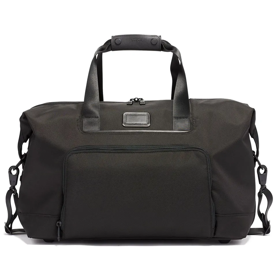 tumi-alpha-3-double-expansion-travel-satchel-31l-soft-side-duffel-bag-black image 1