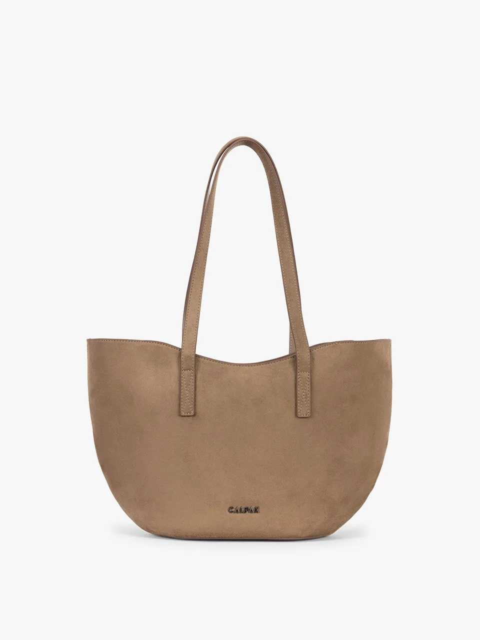 calpak-haven-tulip-tote-in-vegan-suede-sculpted-work-tote-with-interior-pockets- image 1