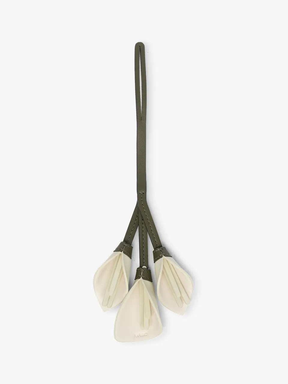 calpak-colette-calla-lily-bag-charm-flower-shaped-faux-leather-bag-accessory image 1