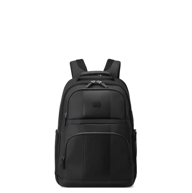 delsey-wagram-15-6-inch-laptop-travel-backpack-ballistic-nylon-with-leather-acce image 1