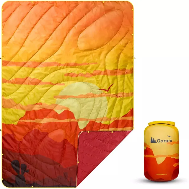 gonex-desert-puffy-printed-outdoor-camping-blanket-79-x-55-ultra-lightweight-4mm image 1