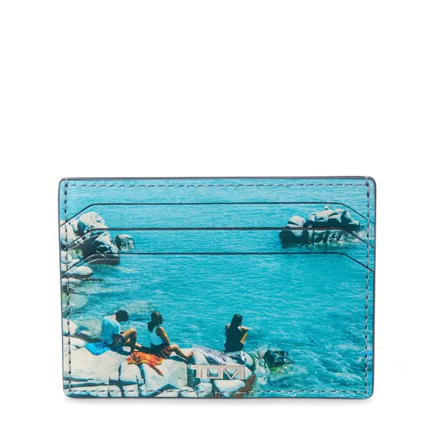 tumi-nassau-slim-leather-card-case-wallet-6-card-pockets-mediterranean-print image 1
