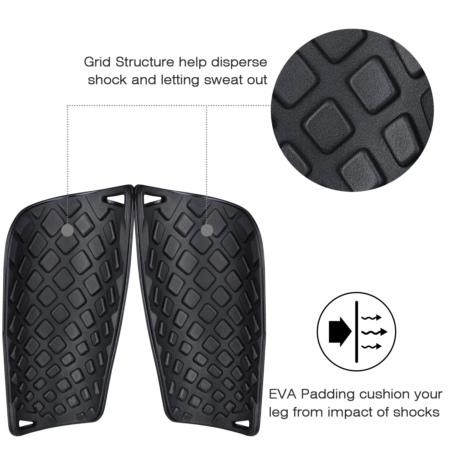 gonex-soccer-shin-guards-for-kids-adults-lightweight-pp-plates-with-gridded-eva- image 3