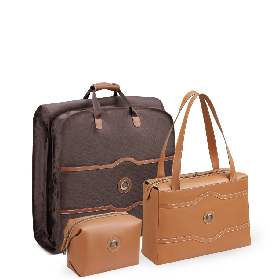 delsey-chatelet-air-2-0-leather-on-the-go-kit-3-piece-genuine-leather-travel-set image 2