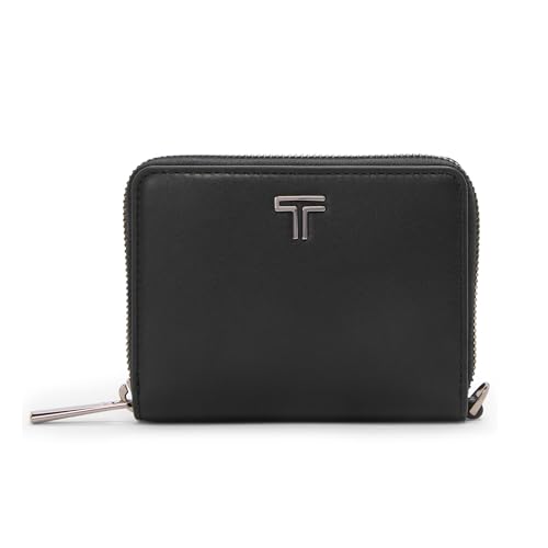 tumi-unisex-tri-fold-zip-around-wallet-9-card-pockets-black-gunmetal-one-size image 8
